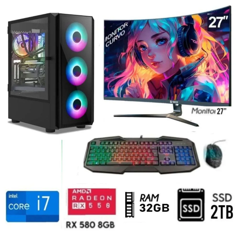 Computadora GAMER, core i7, 16gb RAM, 1TB SSD, Y 4GB GRAFICAS
